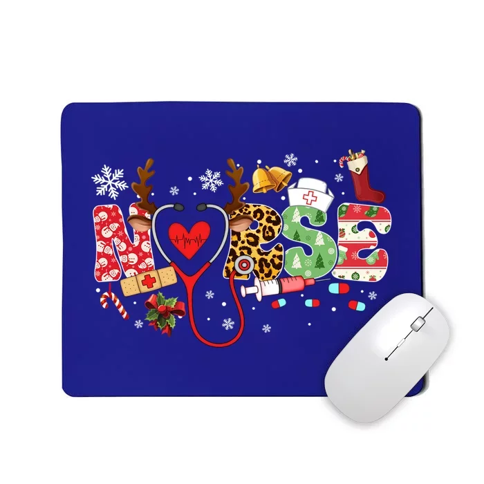 Nurse Stethoscope Christmas Tree Ornats Decor Holiday Gift Mousepad