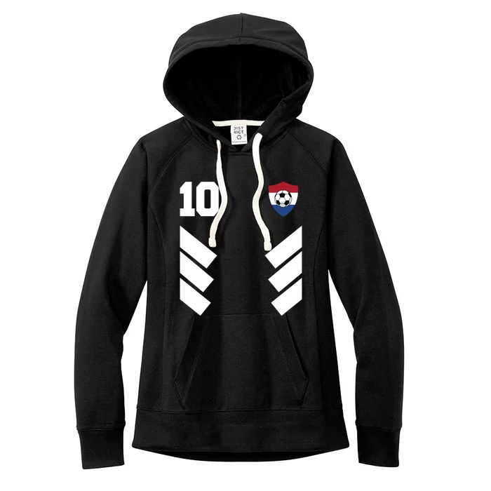 Netherlands Soccer Dutch Football 10 Women's Fleece Hoodie