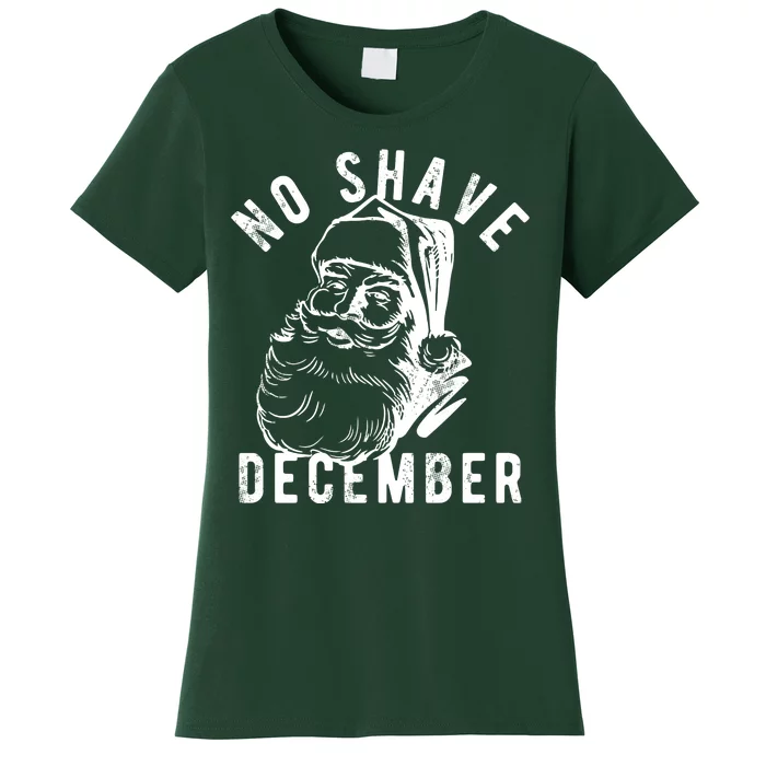 No Shave December Funny Santa Christmas Women's T-Shirt