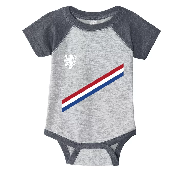 Netherlands Soccer Dutch Logo Flag Infant Baby Jersey Bodysuit