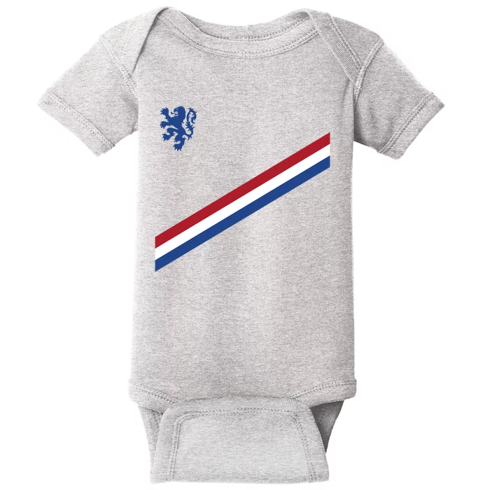 Netherlands Soccer Dutch Logo Flag Baby Bodysuit