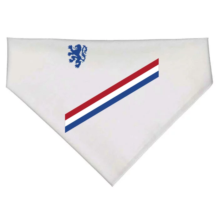 Netherlands Soccer Dutch Logo Flag USA-Made Doggie Bandana