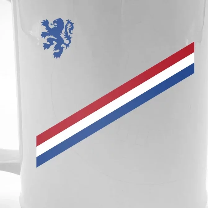 Netherlands Soccer Dutch Logo Flag Front & Back Beer Stein