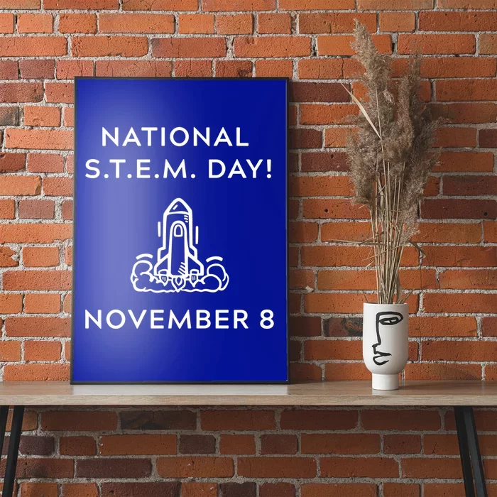 National Stem Day November 8 With Space Shuttle Cool Gift Poster