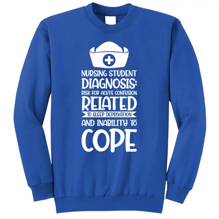 Nursing Student Diagnosis: Risk Confusion Nursery Gift Tall Sweatshirt