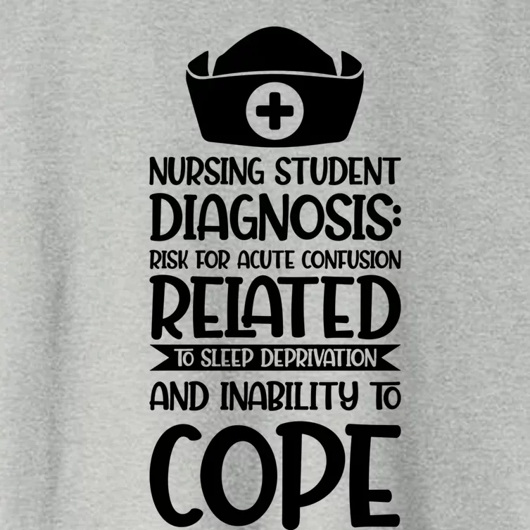 Nursing Student Diagnosis: Risk Confusion Nursery Gift Women's Crop Top Tee