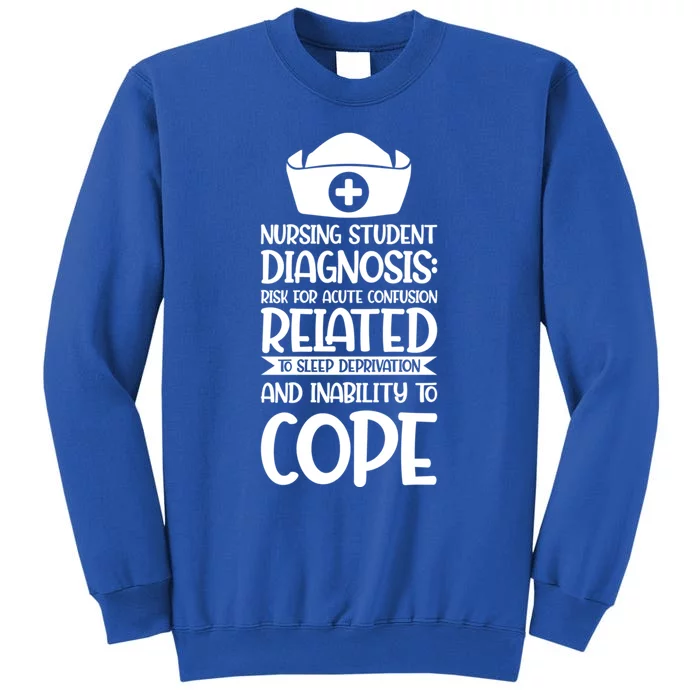 Nursing Student Diagnosis: Risk Confusion Nursery Cool Gift Tall Sweatshirt