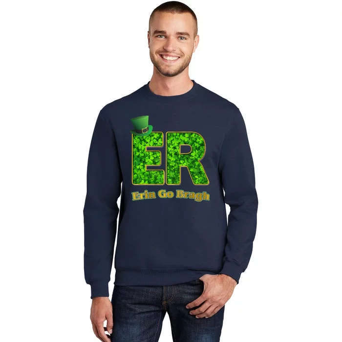 Nurses Shamrock ER St. Patrick's Day Tall Sweatshirt