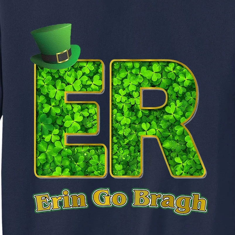 Nurses Shamrock ER St. Patrick's Day Tall Sweatshirt