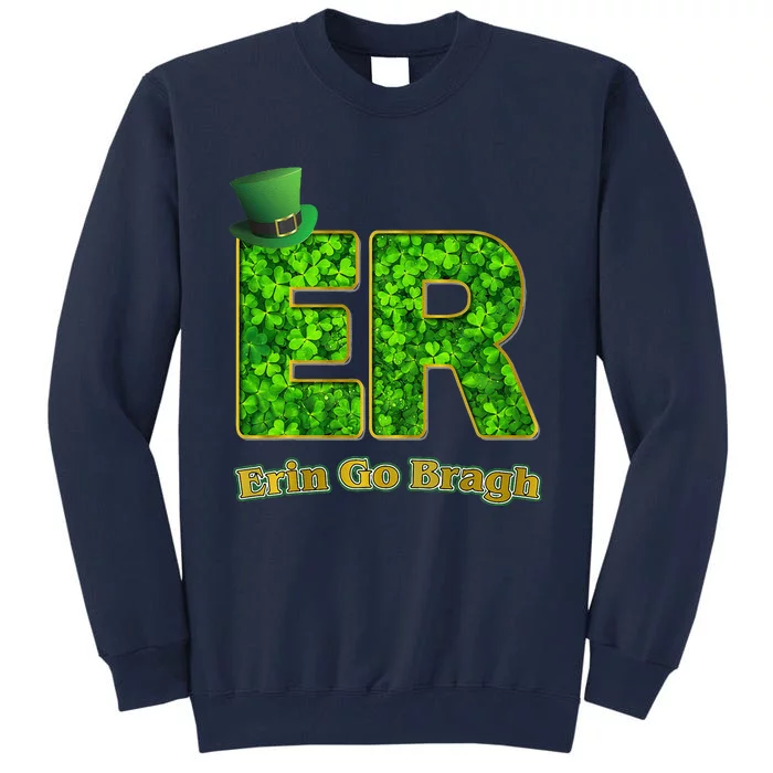 Nurses Shamrock ER St. Patrick's Day Tall Sweatshirt