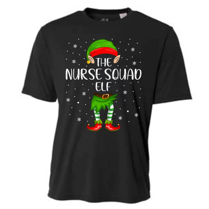 Nurse Squad Elf Xmas Party Matching Family Christmas Gift Cooling Performance Crew T-Shirt