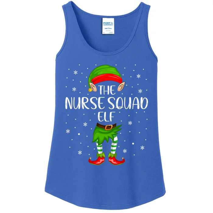 Nurse Squad Elf Xmas Party Matching Family Christmas Gift Ladies Essential Tank