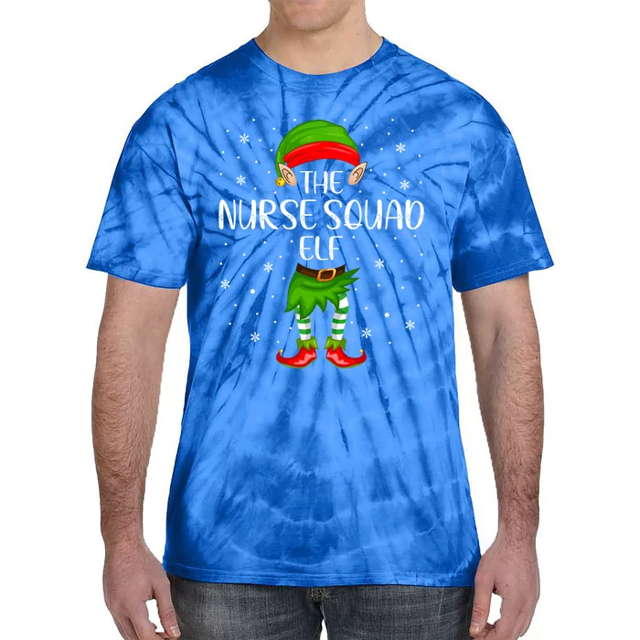 Nurse Squad Elf Xmas Party Matching Family Christmas Gift Tie-Dye T-Shirt