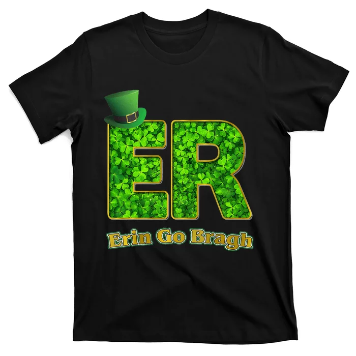 Nurses Shamrock ER St. Patrick's Day T-Shirt