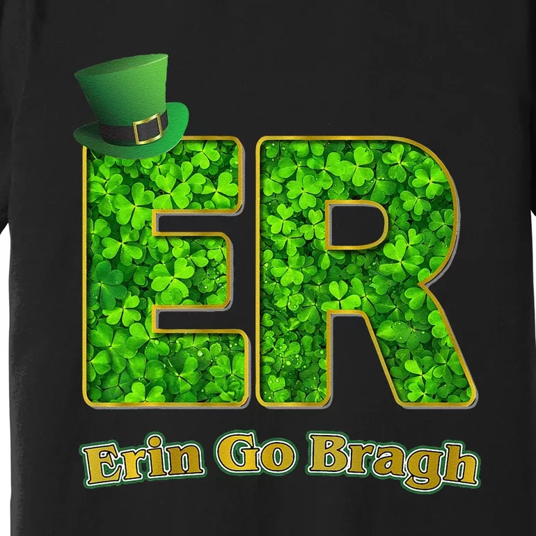 Nurses Shamrock ER St. Patrick's Day Premium T-Shirt