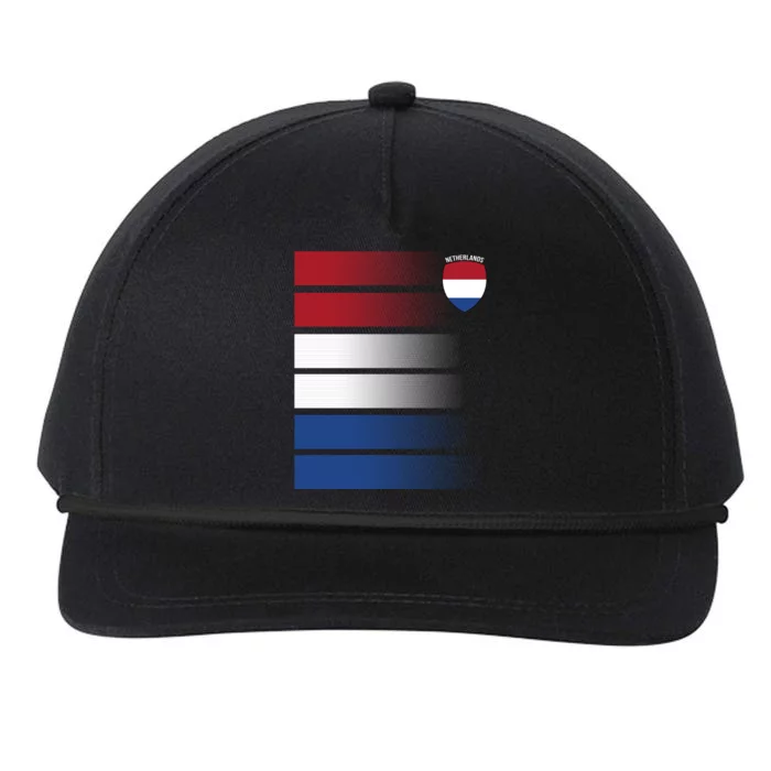 Netherlands Soccer Fan Team Jersey Snapback Five-Panel Rope Hat