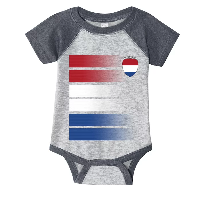 Netherlands Soccer Fan Team Jersey Infant Baby Jersey Bodysuit