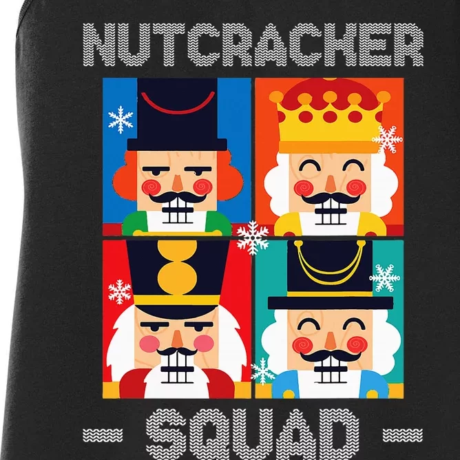 Nutcracker Squad Funny Christmas Holiday Women's Racerback Tank