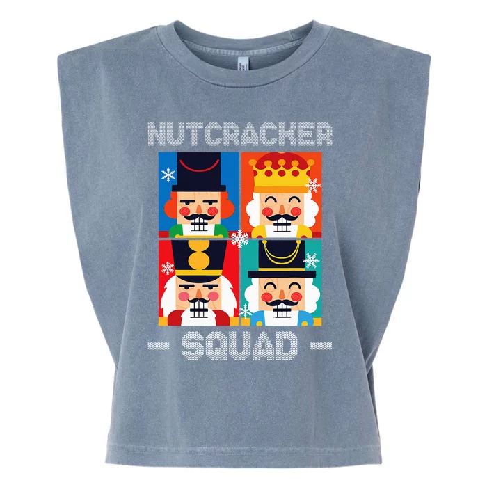 Nutcracker Squad Funny Christmas Holiday Garment-Dyed Women's Muscle Tee