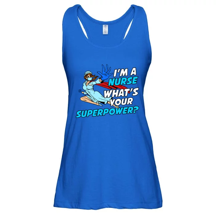 Nurse Superhero Funny Whats Your Superpower Gift Ladies Essential Flowy Tank