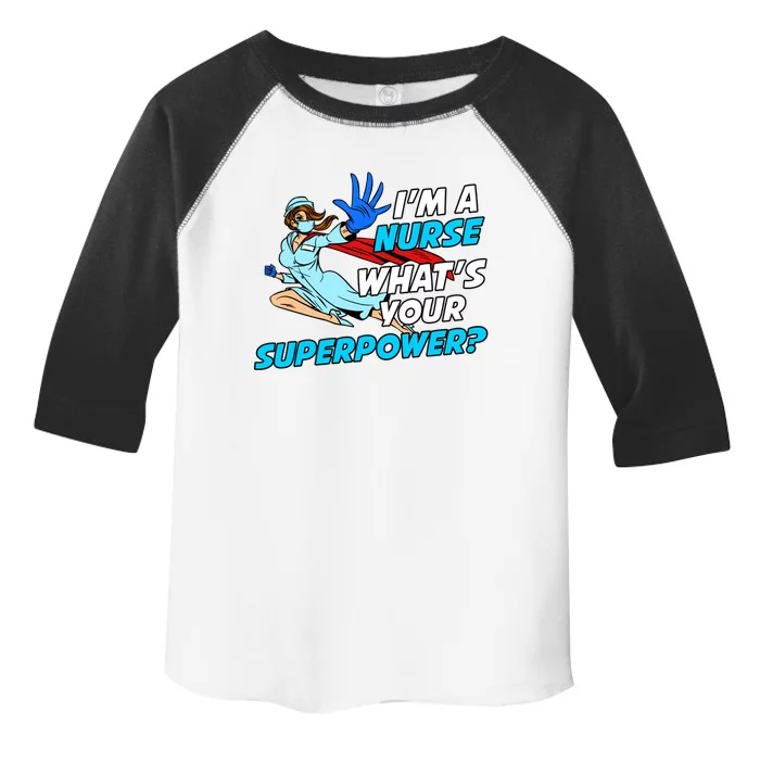 Nurse Superhero Funny Whats Your Superpower Gift Toddler Fine Jersey T-Shirt