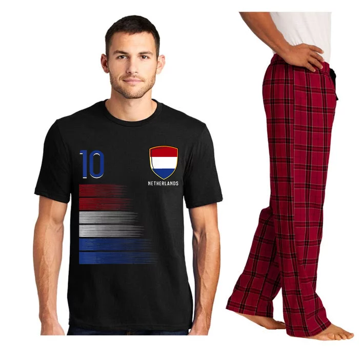 Netherlands Soccer Fans Jersey Dutch Flag Football Lovers Pajama Set