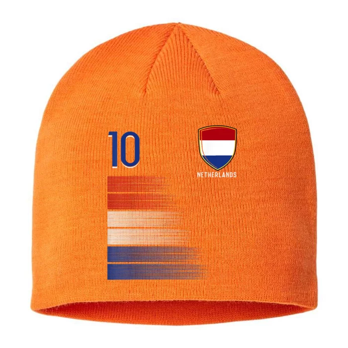 Netherlands Soccer Fans Jersey Dutch Flag Football Lovers 8 1/2in Sustainable Knit Beanie