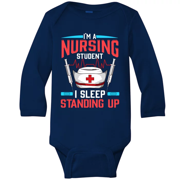 Nursing Student Funny Gift Future Nurse Meaningful Gift Baby Long Sleeve Bodysuit