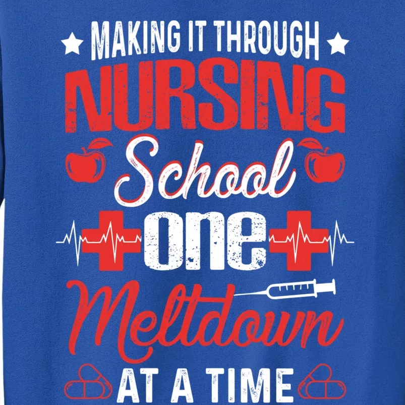 Nursing School Funny Nursing Student Nurses Day Gift Cool Gift Tall Sweatshirt