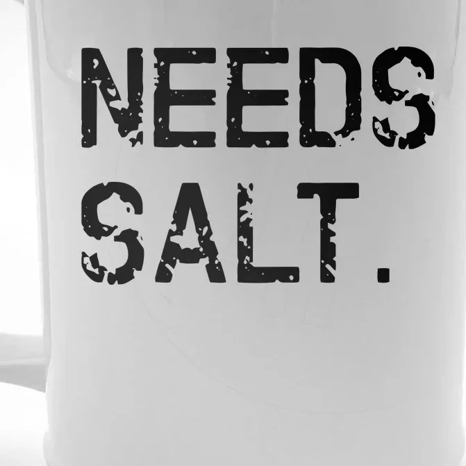 Needs Salt Funny Cooking Chef Gift Front & Back Beer Stein