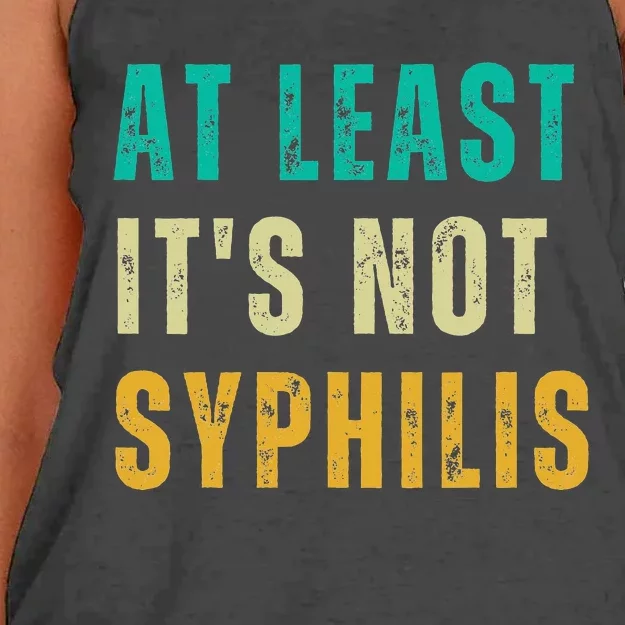 Not Syphilis Funny Post Surgery Gag Gifts Get Well Soon Gift Women's Knotted Racerback Tank