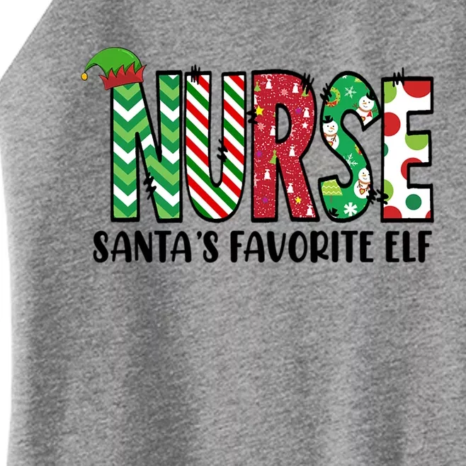 Nurse SantaS Favorite Elf Funny Nurse Merry Christmas Gift Women’s Perfect Tri Rocker Tank