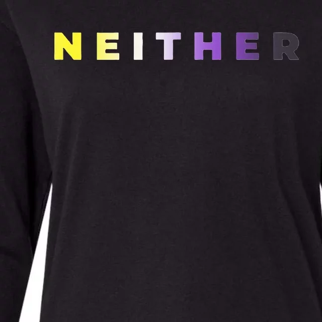 Neither Subtle Flag Enby Womens Cotton Relaxed Long Sleeve T-Shirt