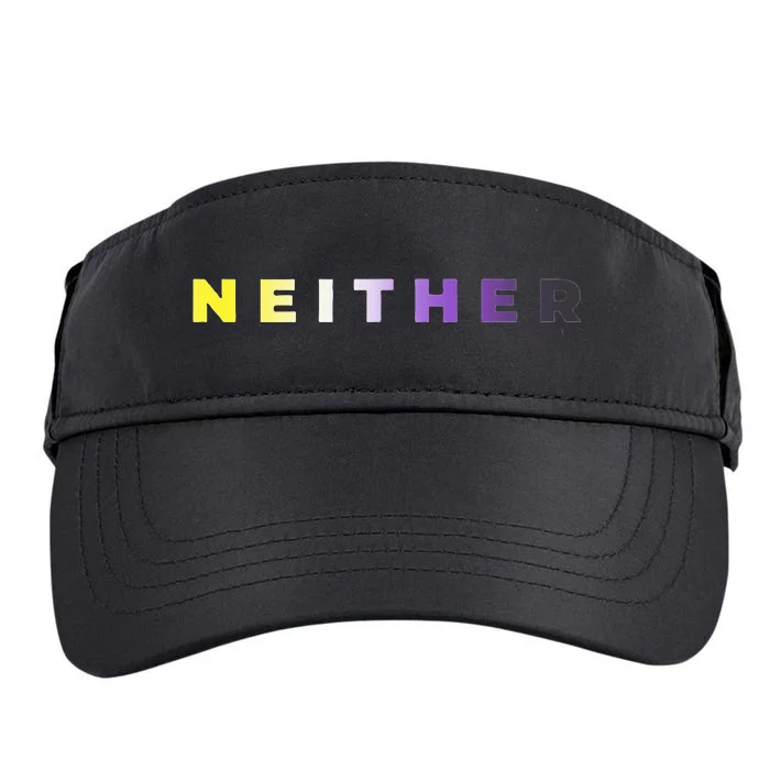 Neither Subtle Flag Enby Adult Drive Performance Visor