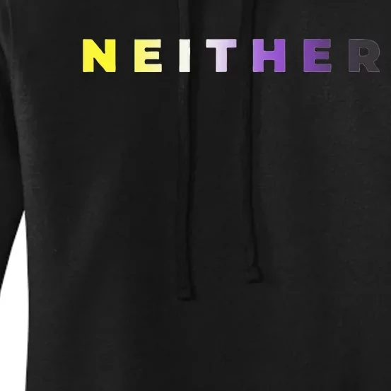 Neither Subtle Flag Enby Women's Pullover Hoodie