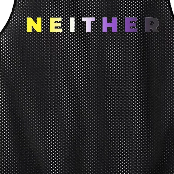 Neither Subtle Flag Enby Mesh Reversible Basketball Jersey Tank