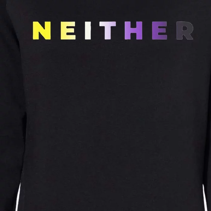 Neither Subtle Flag Enby Womens California Wash Sweatshirt