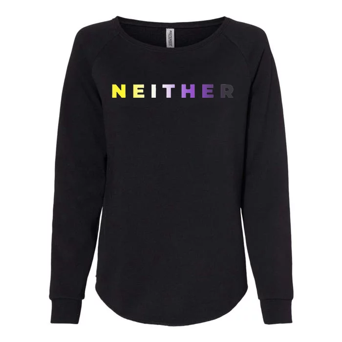 Neither Subtle Flag Enby Womens California Wash Sweatshirt