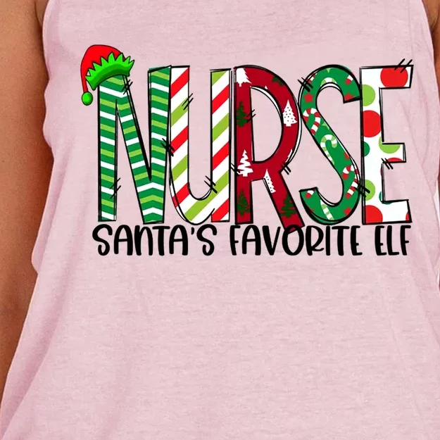 Nurse SantaS Favorite Gift Nurse Life Santas Fav Nurse Cute Gift Women's Knotted Racerback Tank