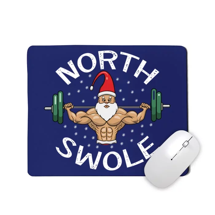 North Swole Funny Workout Santab Bodybuilder Christmas Graphic Novelty Fitness Mousepad