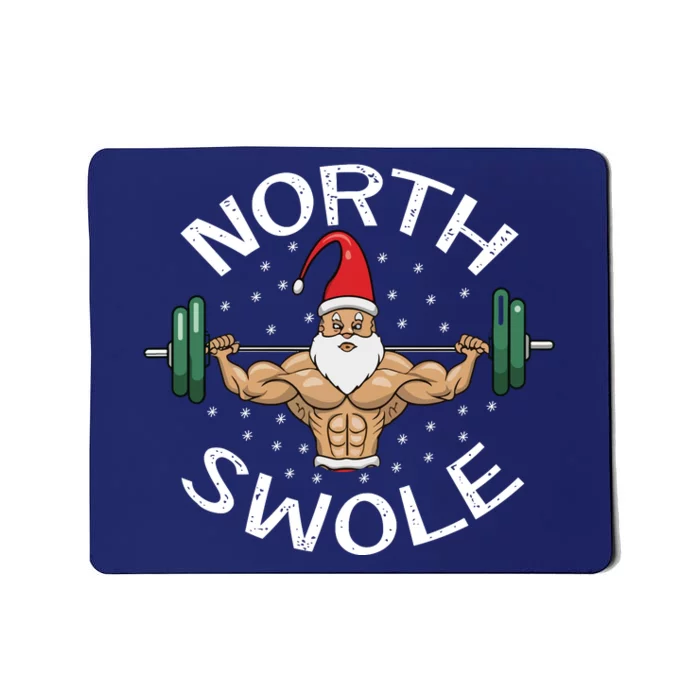 North Swole Funny Workout Santab Bodybuilder Christmas Graphic Novelty Fitness Mousepad