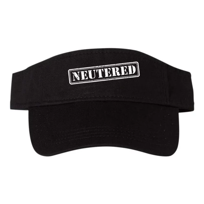 Neutered Stamp Funny Vasectomy Gift Vasectomy Valucap Bio-Washed Visor