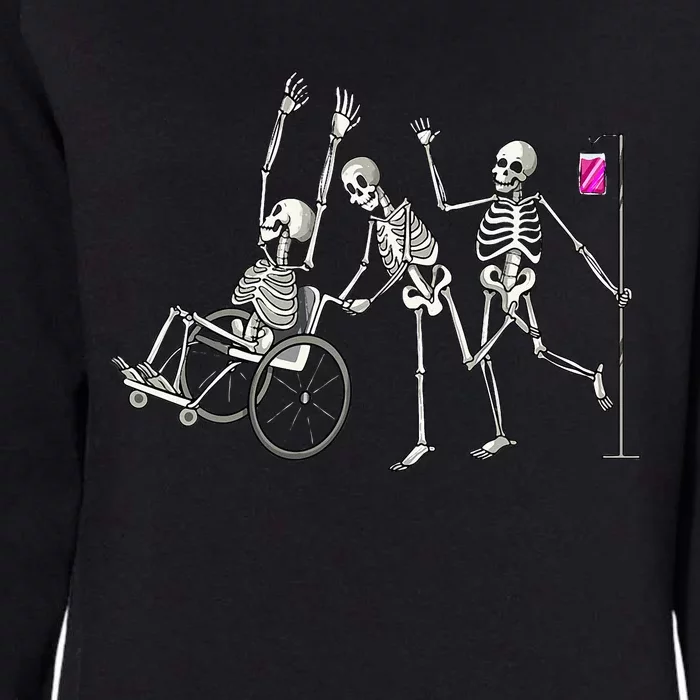 Nurse Skeletons Funny Halloween Hospital Healthcare Crew Womens California Wash Sweatshirt