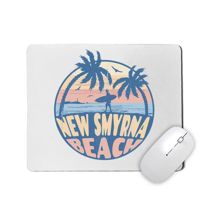 New Smyrna Florida Beach Surf Summer Vacation Vintage Mousepad