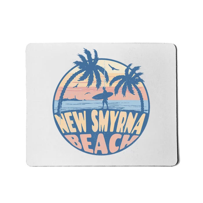 New Smyrna Florida Beach Surf Summer Vacation Vintage Mousepad