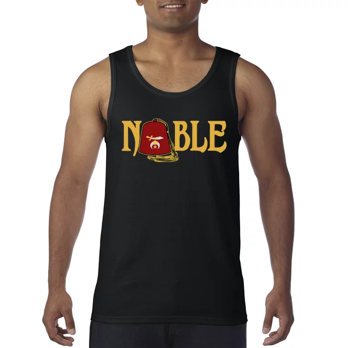 Noble Shriner Fez Emblem AAONMS Mason AEAONMS Parents' Day Tank Top