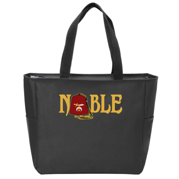 Noble Shriner Fez Emblem AAONMS Mason AEAONMS Parents' Day Zip Tote Bag