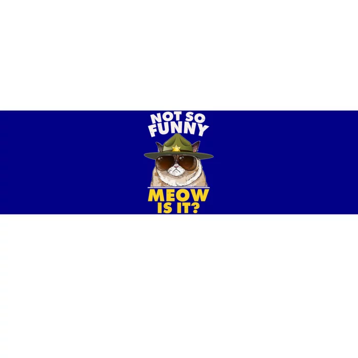 Not So Funny Meow Is It Grumpy Cat Police Trooper Bumper Sticker