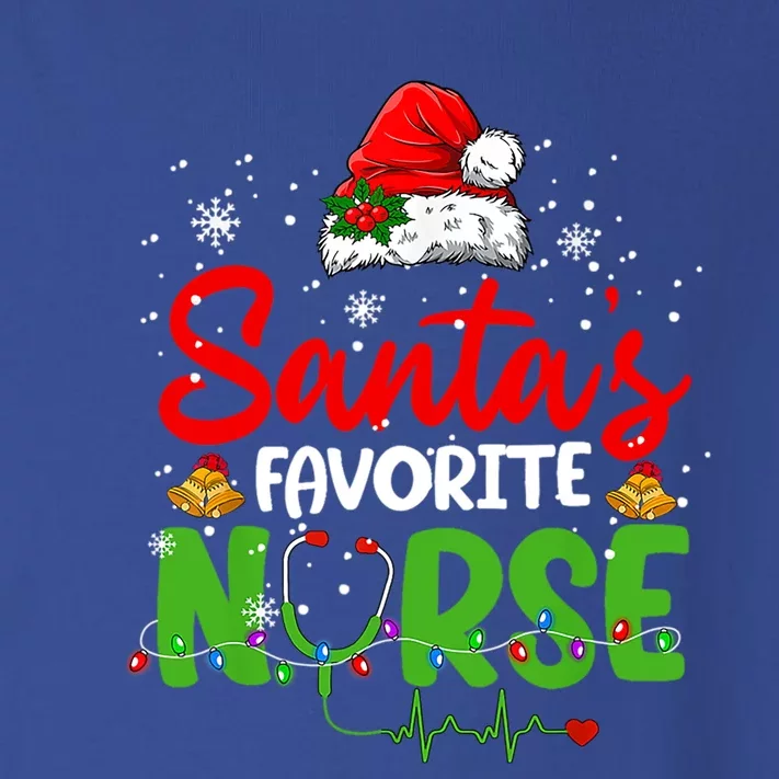 Nurse Santas Favorite Nurse Funny Christmas Gift Toddler Long Sleeve Shirt