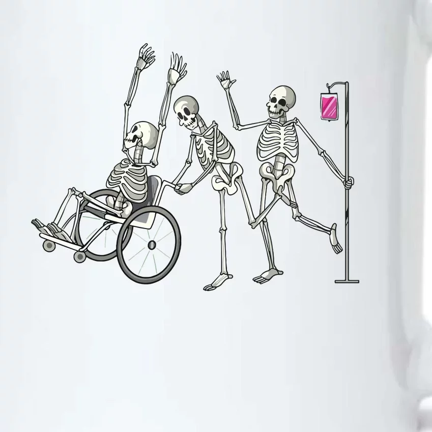 Nurse Skeletons Funny Halloween Hospital Healthcare Crew Black Color Changing Mug